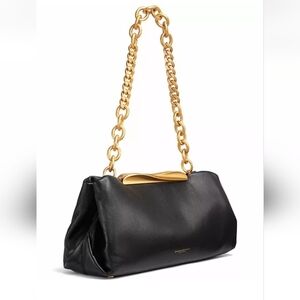 Donna Karan Black Bag with Gold Chain